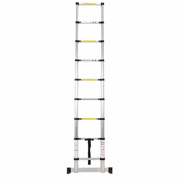 2_6m Aluminum Telescopic Ladder With Stabilize Bar